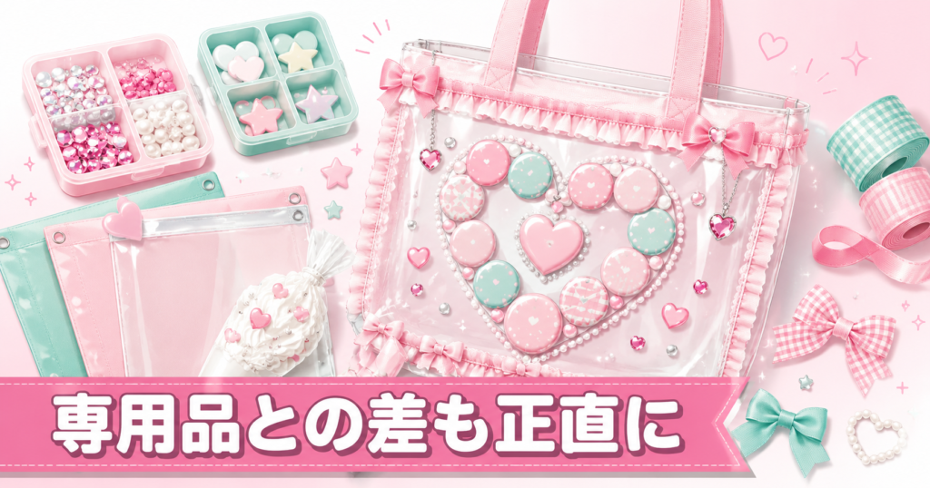 100均のバッグとシートで作った痛バの実物写真