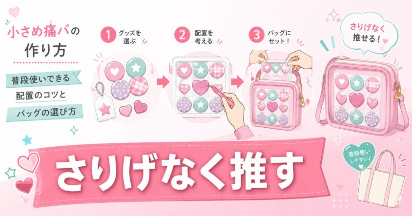 小さめバッグで作った控えめな痛バのコーディネート写真